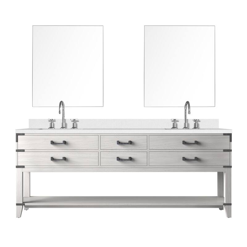 Norwalk Bath Vanity with Cultured Marble Top, Sink, Mirror and Faucet