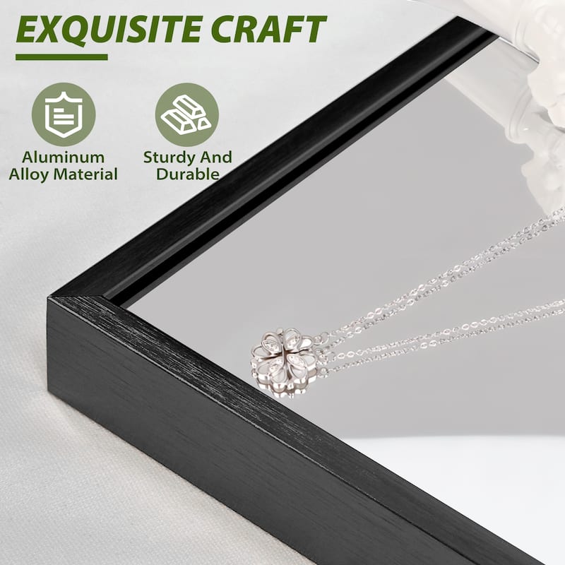 Arched Aluminum Alloy Framed Decorative Wall Mirror (2-Pieces)