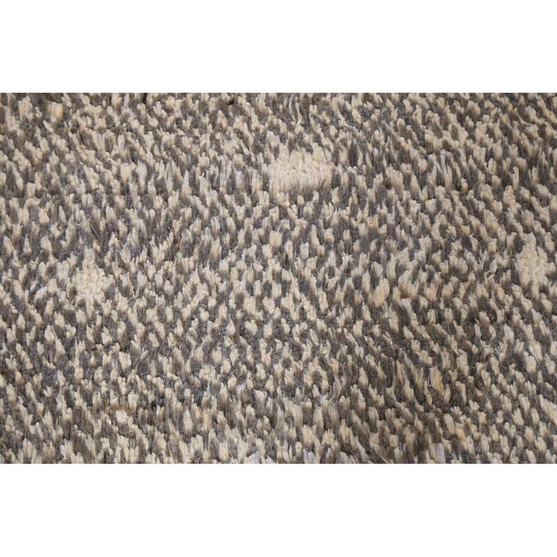 Trellis Modern Moroccan Wool Area Rug Hand-knotted Living Room Carpet - 9'11" x 14'6"