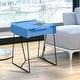 preview thumbnail 4 of 16, Omer Modern 18-inch Metal 1-Drawer Side Table by Furniture of America