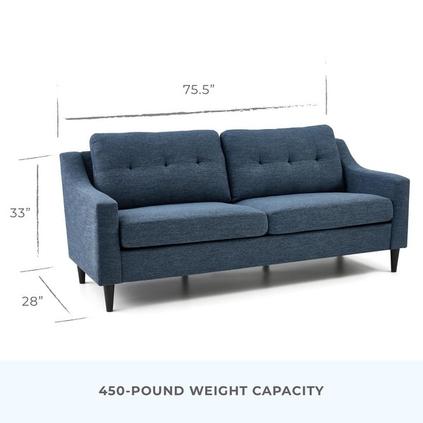 dimension image slide 2 of 5, Brookside Ellen 75" Upholstered Scooped Arm Sofa