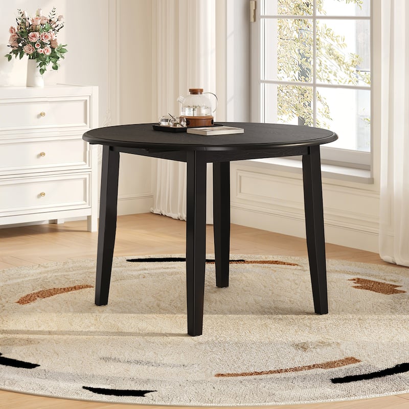 Extendable Round Dining Table for 2-4 People, Folding Dining Table with Adjustable Size, for Small Apartments and Dining Areas
