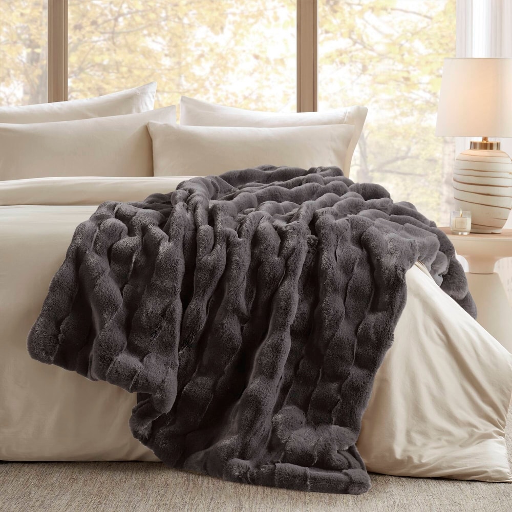 Madison Park Vivienne Faux Fur Throw
