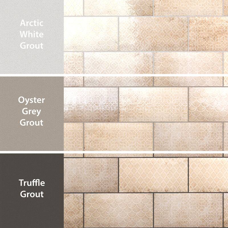 Merola Tile Camden Decor Bone 4" x 8" Ceramic Wall Tile