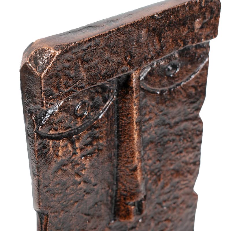 Modern Man Sculpture in Aluminum with Marble Base