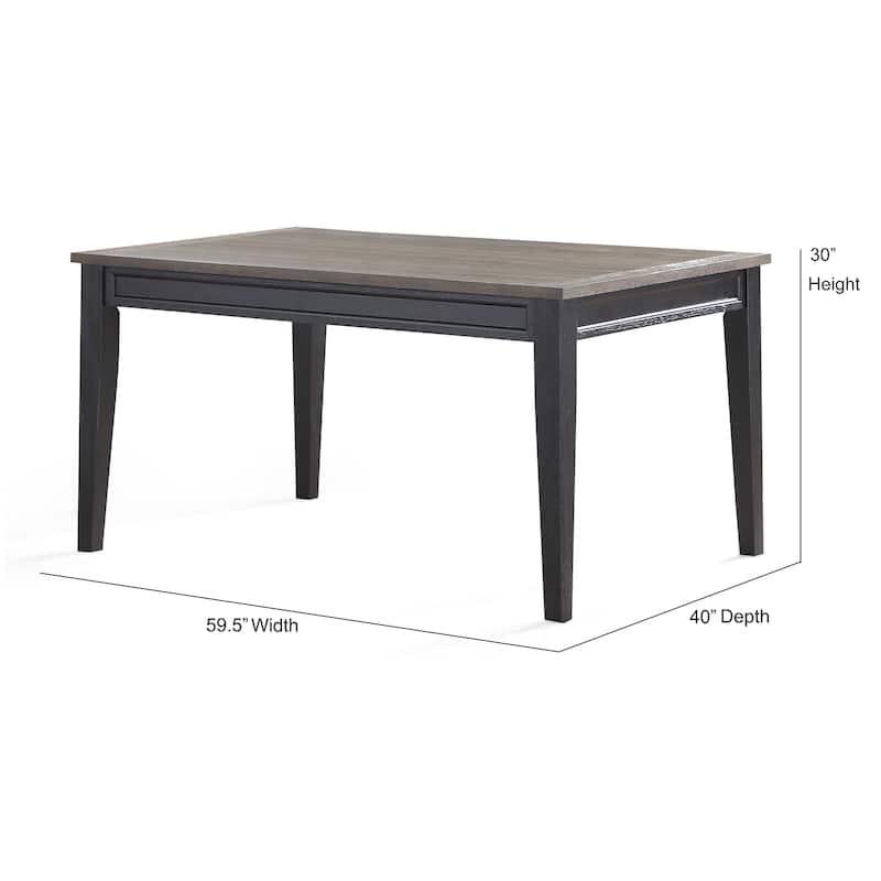 Steve Silver Ralston Two-Tone Ebony and Driftwood 7-Piece Dining Set