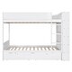preview thumbnail 3 of 7, White Wood Bunk Bed With 2 Drawers and Multi-layer Cabinet, Full-length Guardrail