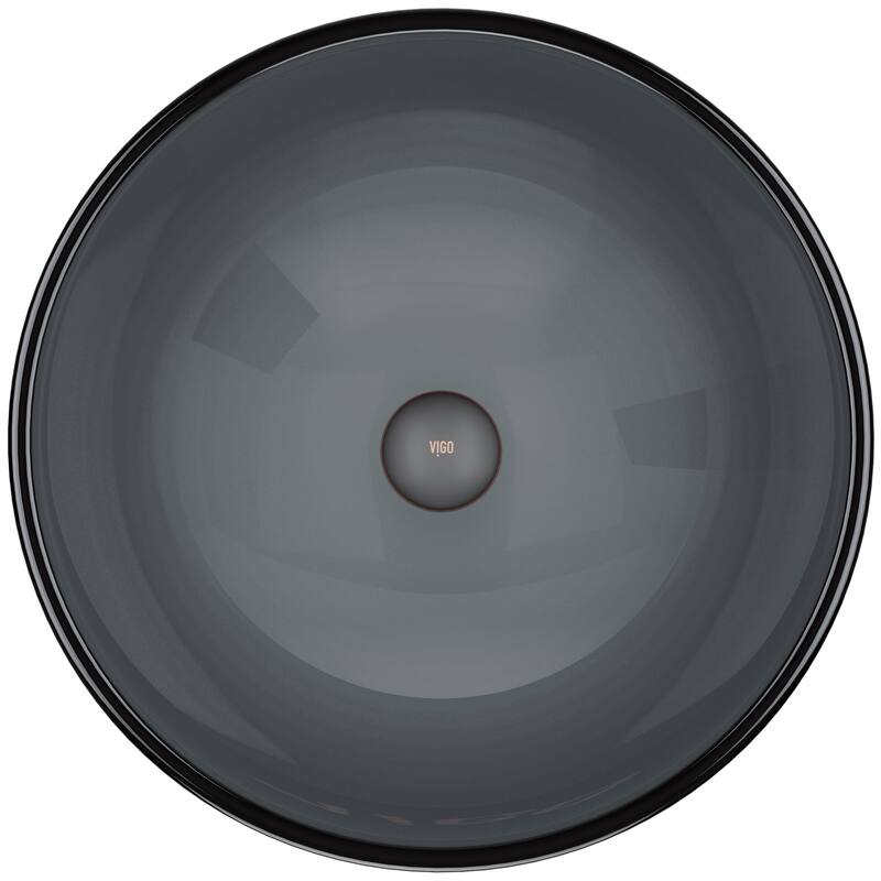 VIGO Giovanni 17"L x 17"W x 6"H Glass Round Vessel Bathroom Sink