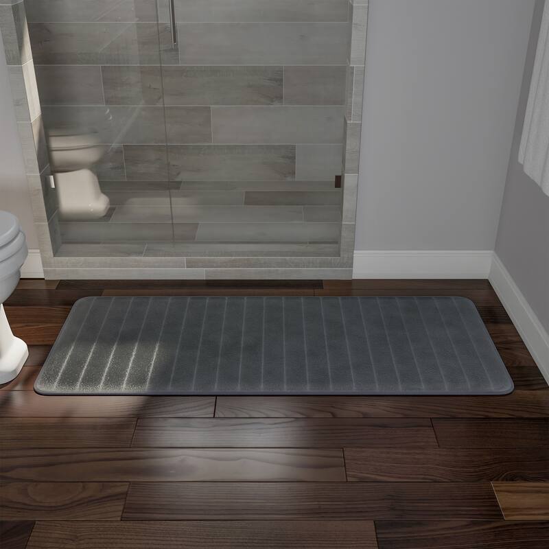 Oversized Bathroom Rug - Extra-Long Memory Foam Bath Mat with Nonslip Backing by Windsor Home