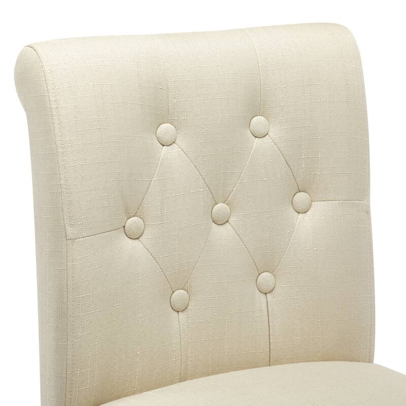 28 Inches Barstools Upholstered Bar Stools Pub Chairs with Button Tufted Back set of 2