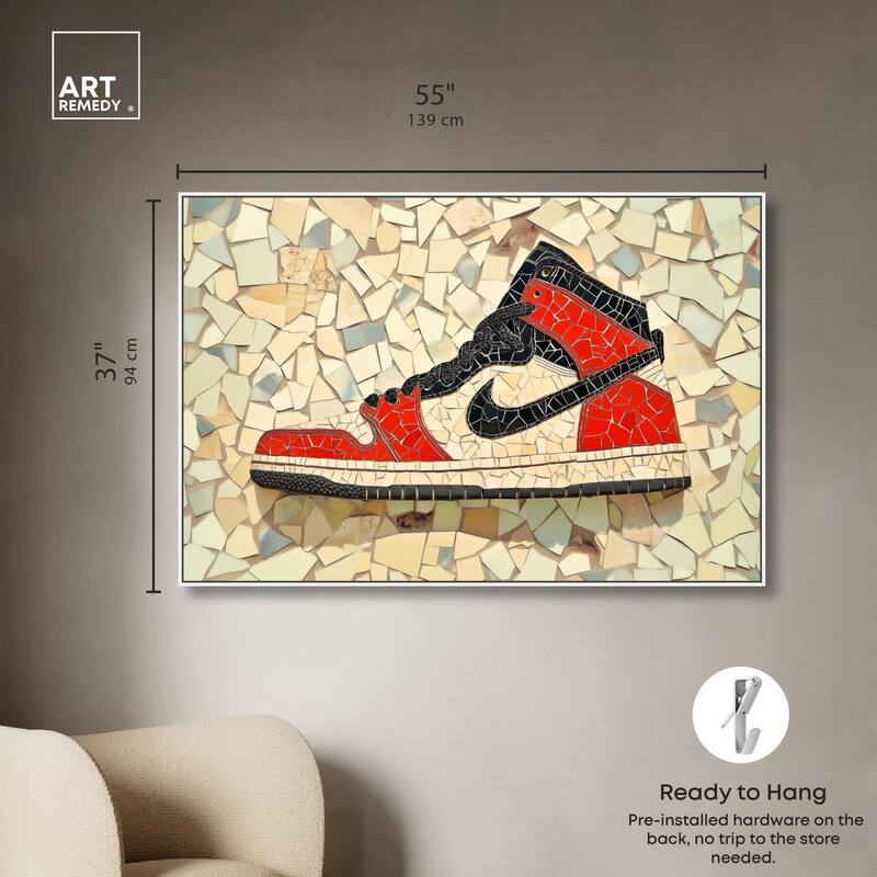 Mosaic Sneaker Canvas by Art Remedy