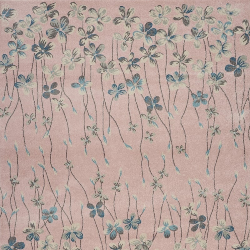 HomeRootsFloral Contemporary Rectangle Area Rug - 142' X '106' X '0.5