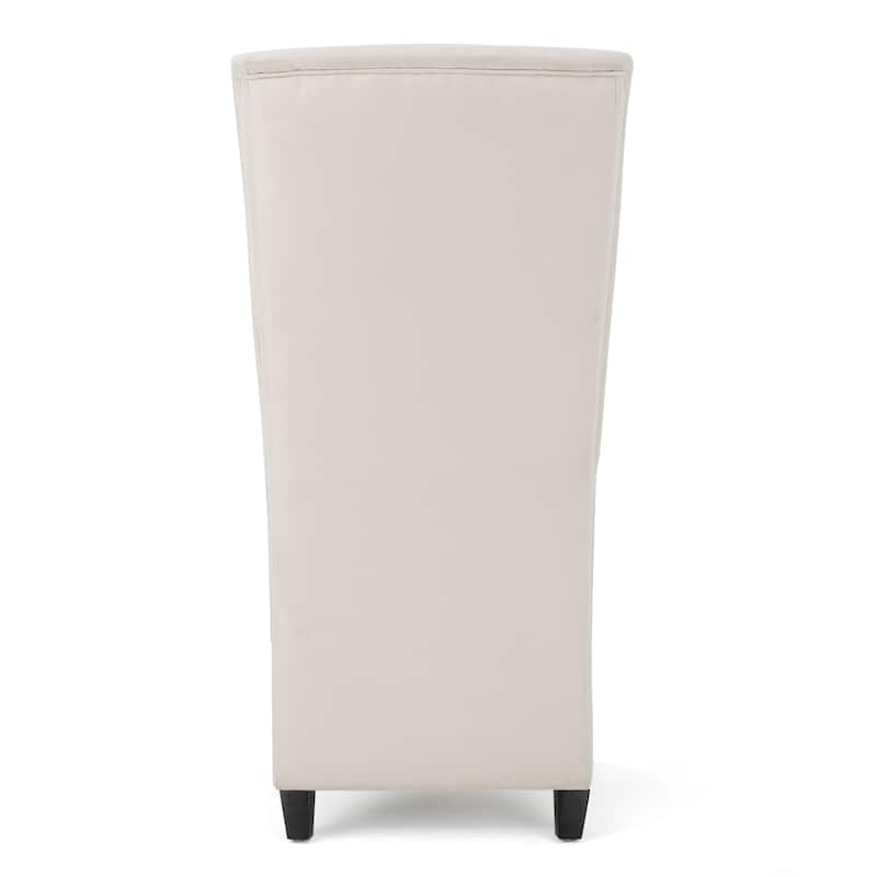Roomfitters Tall Wingback Dining Chair with Upholstered Seat and Curved Backrest, Elegant Accent Chair