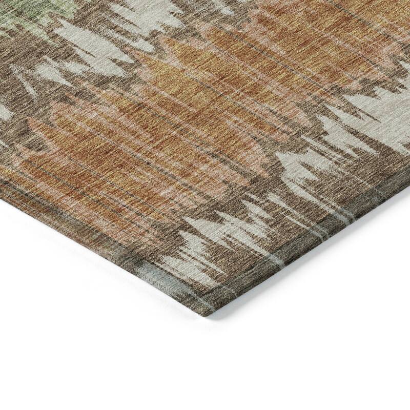 Machine Washable Indoor/ Outdoor Chantille Abstract Ombre Rug