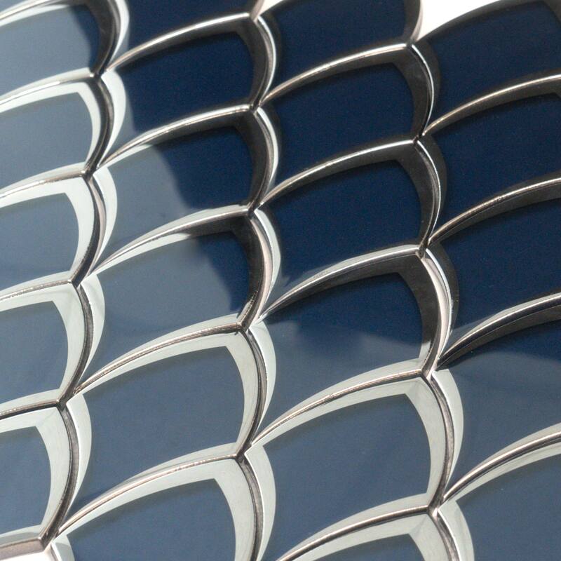 Mirari 10x12 in. Glossy Glass Fish-shaped Mosaic Wall Tile (4.25 sq ft/case, 5-Pack)