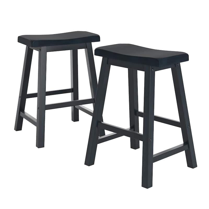 Salvador II Counter Backless Stools (Set of 2) by iNSPIRE Q Classic - Dark Denim