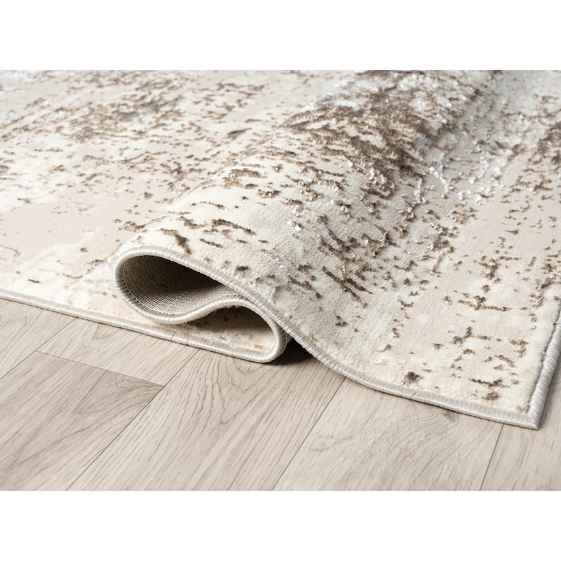 Empire Collection Brown/Beige Abstract Area Rug