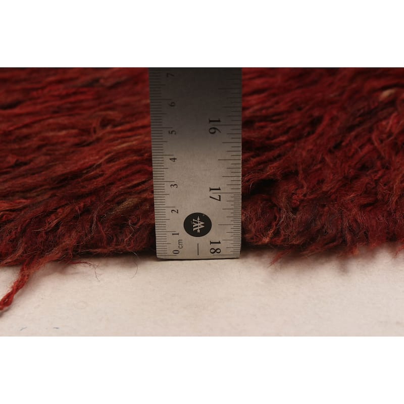 ECARPETGALLERY Hand-knotted Marrakech Red Wool Rug - 4'0 x 5'9