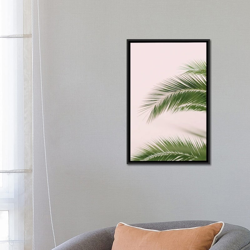 iCanvas "Pink And Green Palm Tree" by Grace Digital Art Co Framed Canvas Print