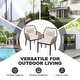 preview thumbnail 36 of 71, Nuu Garden Rattan Metal Patio Dining Set with Umbrella Hole, Zippered Cushions
