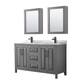 Option Dark Gray / White Carrara Marble Top / Matte Black