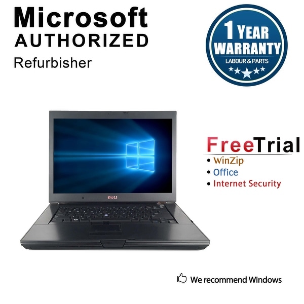 Refurbished Dell Latitude E6500 15.4" Laptop Intel Core 2 Duo P8400 2.26G 4G DDR2 160G DVD Win 7 Pro 64 1 Year Warranty - Black