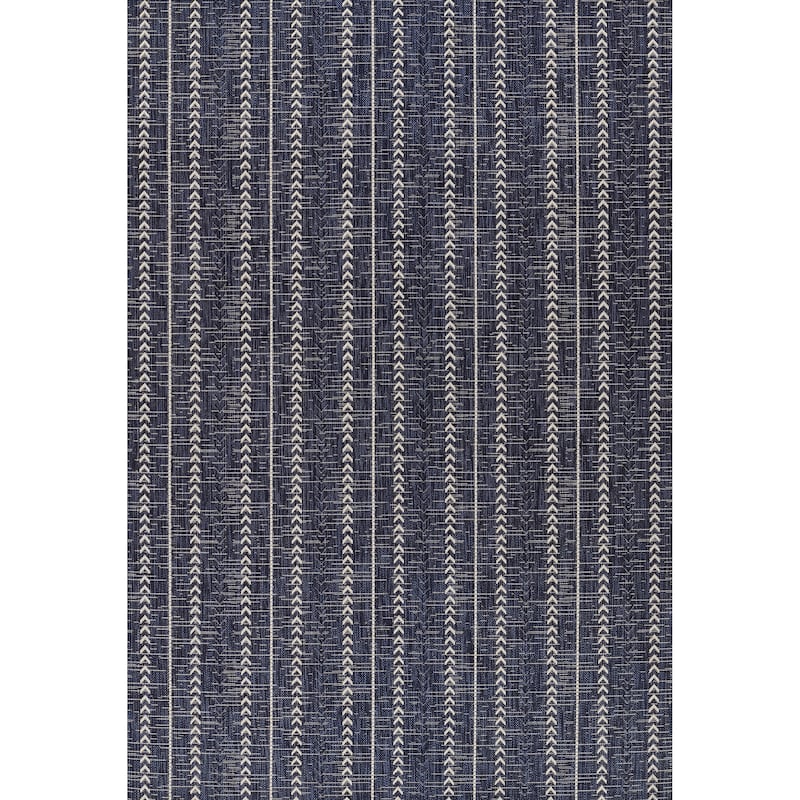 Momeni Riviera Geometric Indoor Outdoor Rug - 4'1" X 6' - Navy