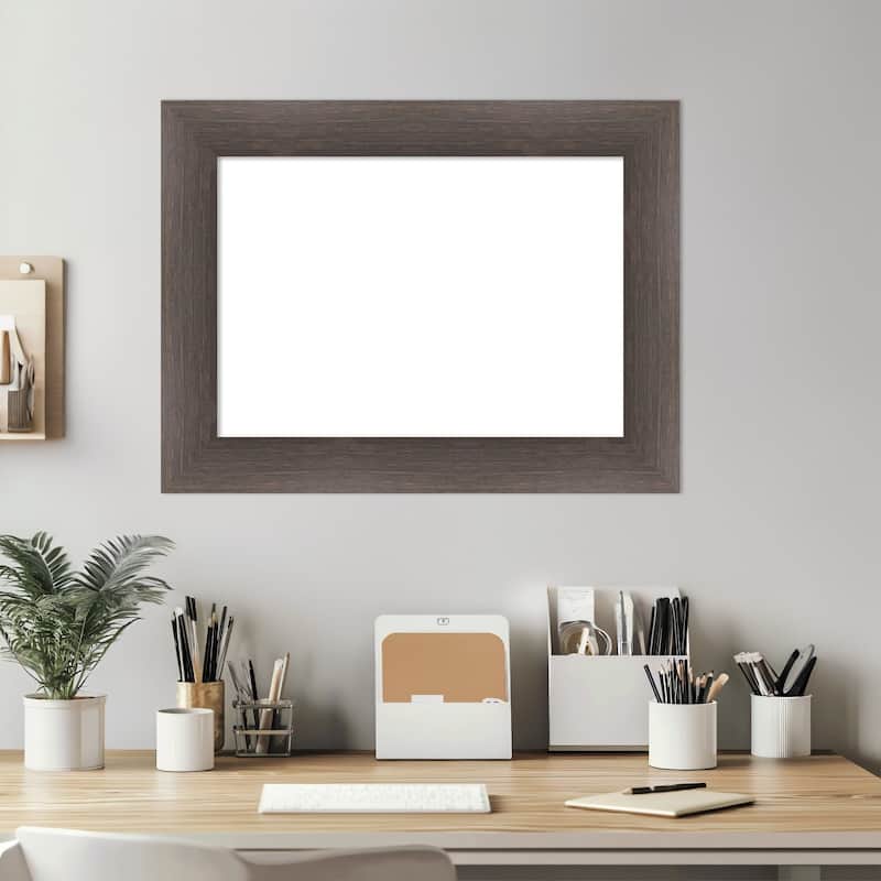 Amanti Art Hardwood Chocolate Framed Dry Erase Magnetic Board
