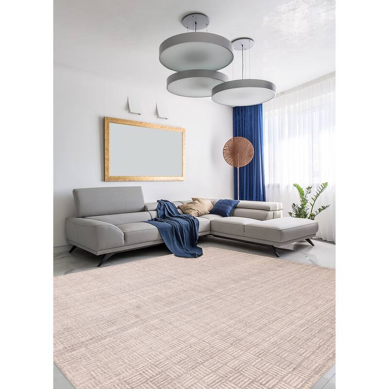 ECARPETGALLERY Hand Loomed Elysian Grey Rug - 8'1 x 10'0