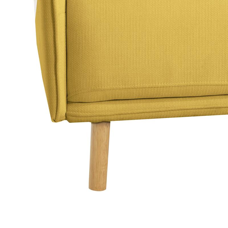 Modern Upholstered Accent Chair with Soft Cushions and Sleek Armrest Design
