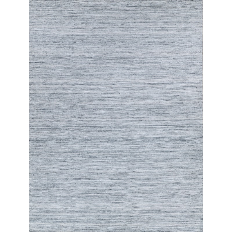 EXQUISITE RUGS Kashmir Indoor/Outdoor Flatweave PET yarn Aqua/Grey Area Rug.