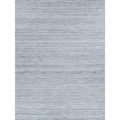 EXQUISITE RUGS Kashmir Indoor/Outdoor Flatweave PET yarn Aqua/Grey Area Rug.