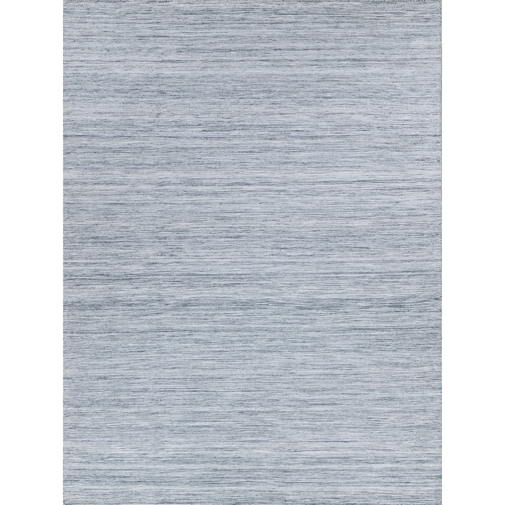 EXQUISITE RUGS Kashmir Indoor/Outdoor Flatweave PET yarn Aqua/Grey Area Rug.