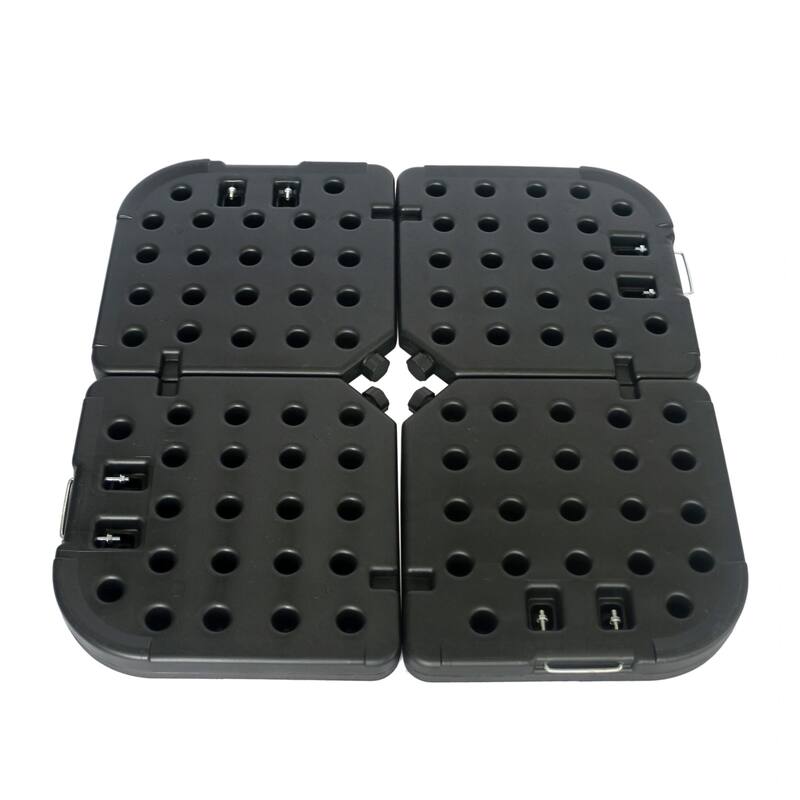 Glam 10-foot Solar LED Cantilever Umbrella with Base (UV 50+)