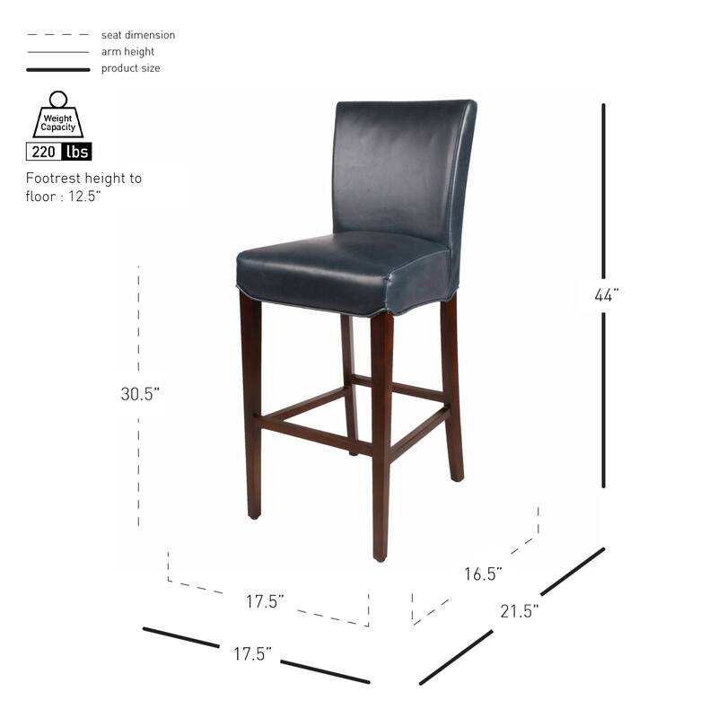 NPD Furniture Milton Bonded Leather Bar Stool