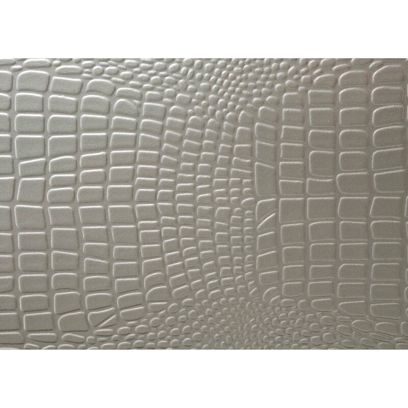 1pc Modern Glam Style Two Drawer Nightstand Embossed Crocodile Pattern