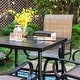 preview thumbnail 21 of 26, MAISON ARTS 3/5-Piece Patio Bar Stool Set of Metal Coffee Table & Textilene Swivel High Bar Stools