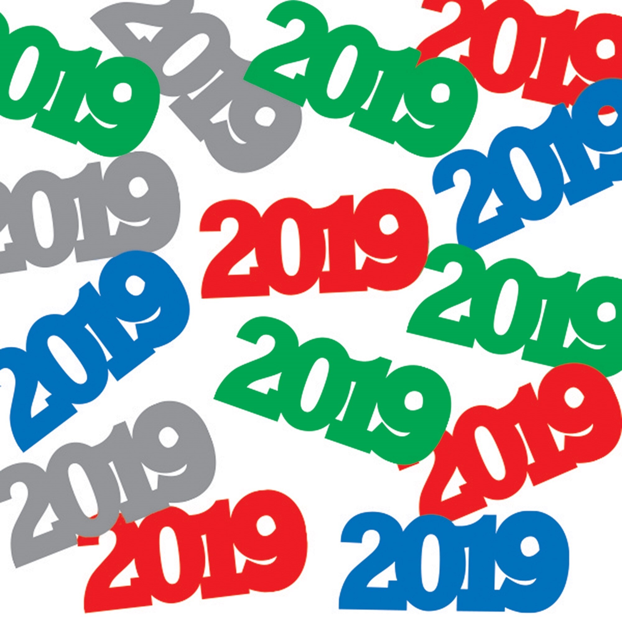 Shop Pack Of 12 Multicolored Confetti 2019 New Year S