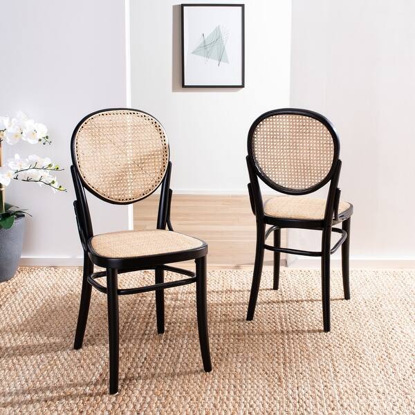 Safavieh Sonia Modern Natural Cane Dining Chair Set Of 2 21 1 X 15 7 X 31 9 Overstock 30586338