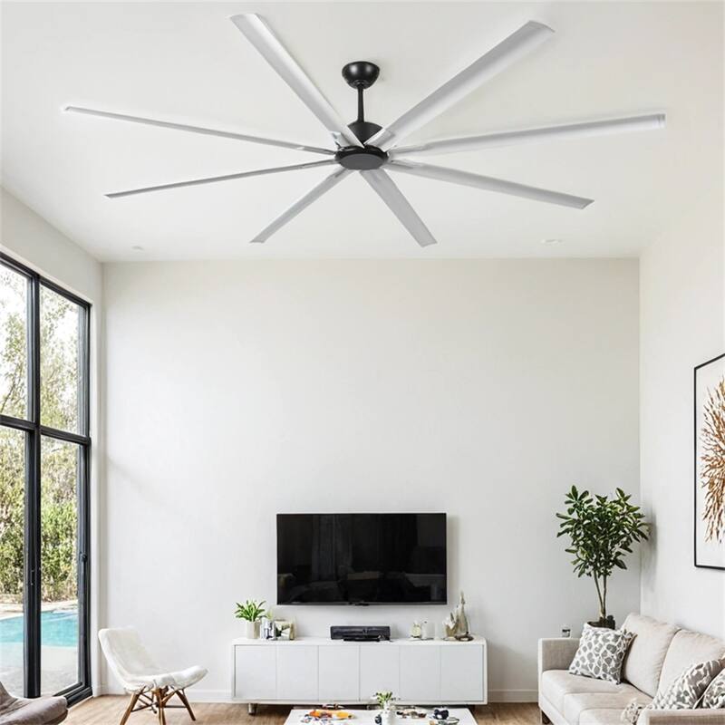 96" Ceiling Fan with Light and Remote Control,6-Speed Noiseless