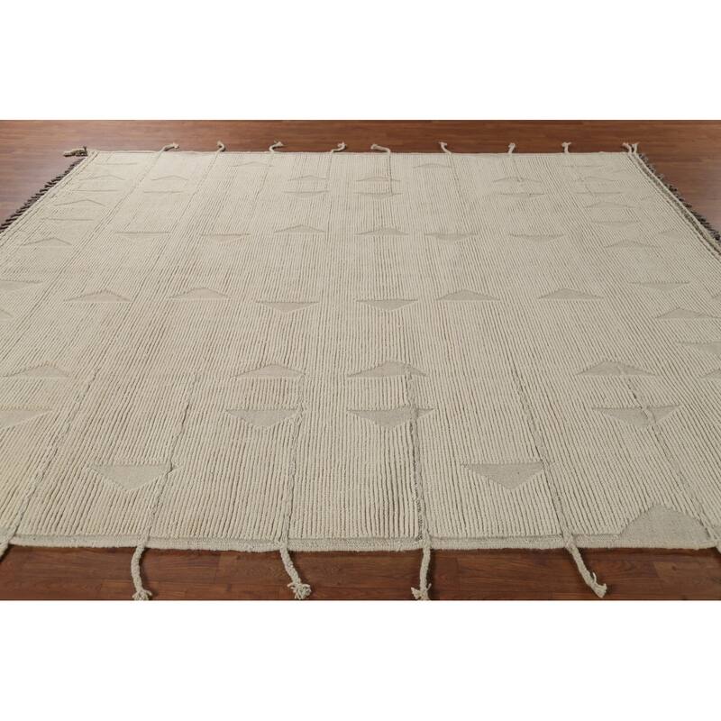 Moroccan Oriental Area Rug Hand-Knotted Wool Carpet - 8'8"x 10'5"