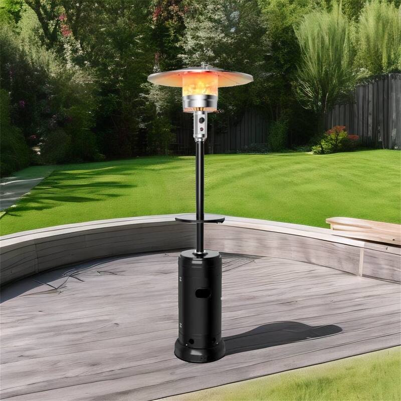 Outdoor Standing Heater with Table and Wheels