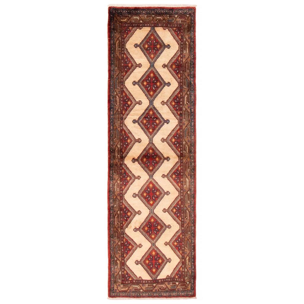 ECARPETGALLERY Hand-knotted Andelz Cream Wool Rug - 2'9 x 9'0