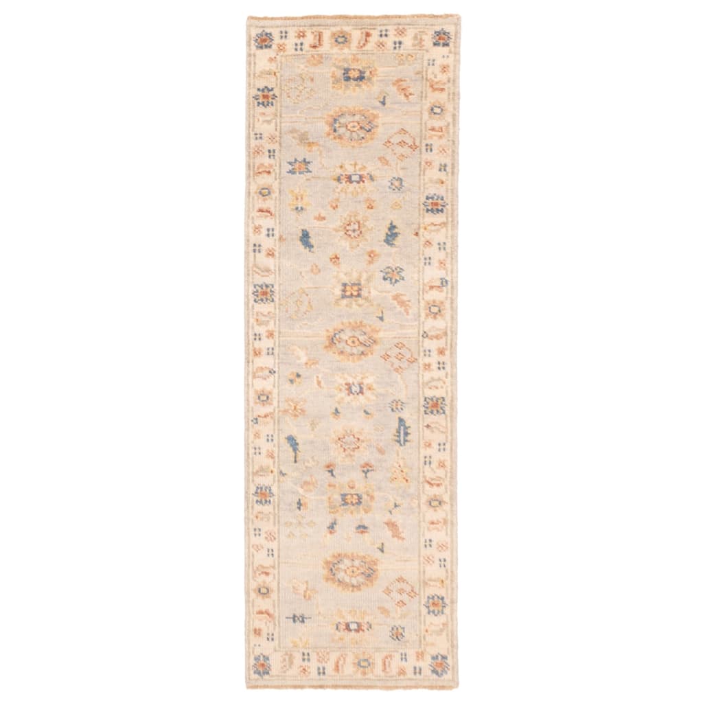 ECARPETGALLERY Hand-knotted Jules Serapi Light Grey Wool Rug - 2'6 x 8'0