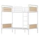 preview thumbnail 23 of 65, Metal Bunk Bed Retro Bed Frame with Ladder and Guardrail, Industrial Detachable Bunkbeds Convertible to 2 Platform Beds Frame