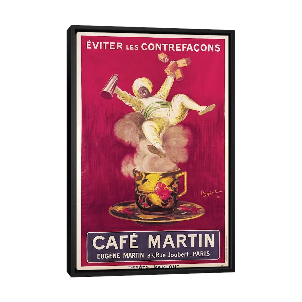 iCanvas "Cafe Martin Coffee Advertisement, 1921" by Leonetto Cappiello Framed Canvas Print