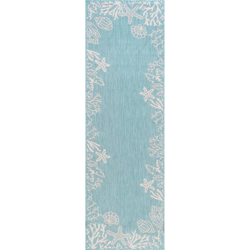 Exo Coastal Graphic Print Indoor/Outdoor Area Rug
