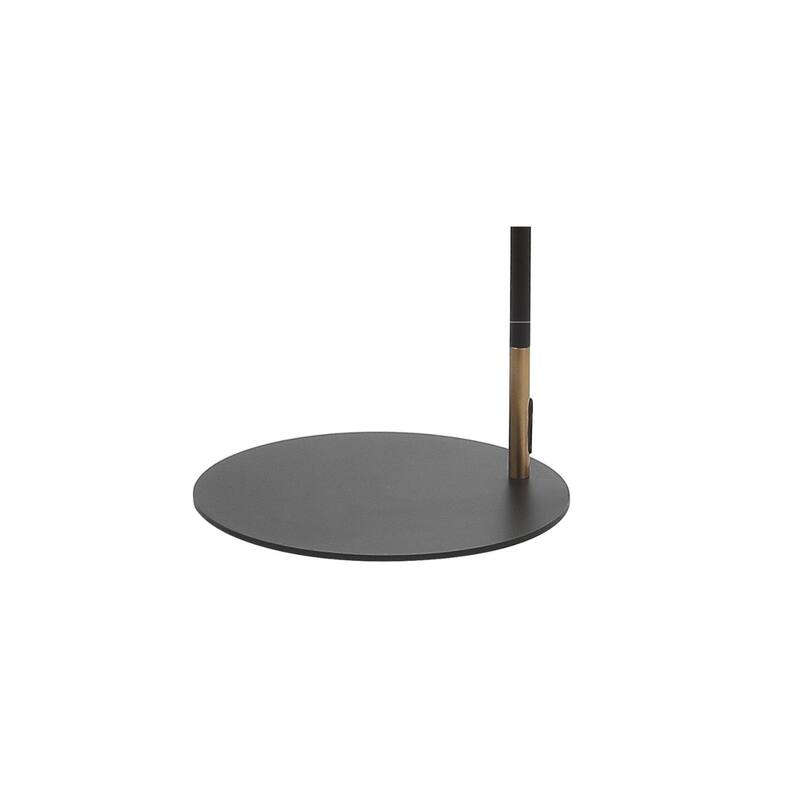 Simon 61" Modern Metal LED Task Floor Lamp, Black/Brass Gold by JONATHAN Y