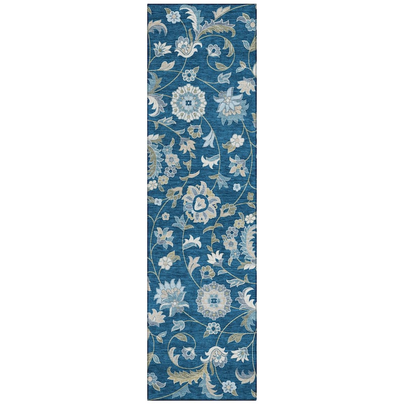 Machine Washable Indoor/ Outdoor Traditional Chantille Rug