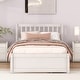 preview thumbnail 7 of 10, White Washed Twin Storage Bed with 2 Drawers&Slat Support , Wood Platform Bed with Storage and Headboard, No Box Spring Needed